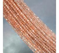 Espaciador redondo suelto de piedra amarilla facetada for hacer pulseras DIY, accesorios for la fabricación joyas (pulgadas)(3mm about 120pcs)