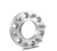 Espaciador Ruedas Adaptador Ensanchado De Rueda PCD 5x114,3 CB 64,1mm Espaciador Anodizado 5x4,5 Para Odyssey Para Civic Para CR-V Separadores Ruedas Completos Tornillos(1PCS 25mm Silver)