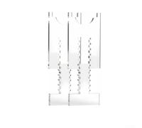 Espaciadores acrílicos ajustables, paquete de 4, almohadillas antideslizantes para muebles, evita deslizamientos y daños en la pared, diseño transparente para sofá y armario (6 ranuras)