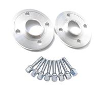 Espaciadores Aluminio Para Citroen 2 Espaciadores 10 Mm PCD 4x108x65,1I 4x4,4,25'' Con Rosca Cónica Para Rueda Kit Orificio Cubo M12x1,25 Distanciador Rueda(Plata)
