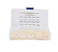 Espaciadores de aislamiento, kit de surtido de espaciadores cilíndricos de plástico ABS, duraderos, varios tamaños de 3 mm a 20 mm, 100 piezas para equipos y proyectos de (blanco)