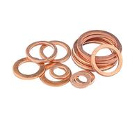 Espaciadores de arandela metal acero inoxidable, junta cobre, plana for reloj marino, M5M6M8M10M12, tornillo, M14 * 20 1 [90 piezas](M33*42 * 2.0 [12pcs])