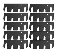 Espaciadores de bisagra de puerta de acero inoxidable, paquete de 10, cuña para puertas desalineadas y relleno de huecos, kit de reparación de 4 x 1.5 pulgadas para marcos interiores de PVC