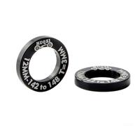 Espaciadores de conversión de cubo de bicicleta, kit de juntas de adaptador de impulso de aleación de aluminio para 100 mm a 110 mm y 142 mm a 148 mm, mecanizado CNC negro (3 mm negro)