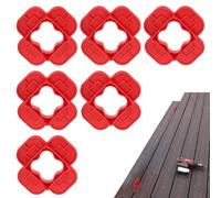 Espaciadores de cubierta | 6 piezas de espacio de cubierta de madera dura 4 espesor, engranaje de alineación de brecha de tabla de precisión ideal para granja, garaje, parque, césped, balcón, casa de