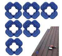 Espaciadores de cubierta, 6 piezas, madera de terraza, con 4 grosores, ayuda para alineación para patio, garaje, parque, césped, balcón, sótano, cobertizo de jardín