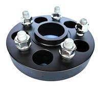 Espaciadores de Cubo Llanta Para Volvo 30mm 2 uds 5X108X63.3-12 * 1,5 6061-t6 adaptador espaciador de rueda forjado de aluminio(25mm Black)