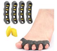 Espaciadores de dedos y corrector de juanetes para una mejor salud de los dedos, 2 pares de correctores de juanetes de gel, enderezador de dedos ajustables para juanetes, hallux valgus, fascitis