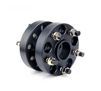 Espaciadores de ruedas 2 piezas PCD 5x114,3 CB 67,1mm adaptador espaciador de rueda aluminio traje 5 terminales para DODGE Universal(30mm Black)