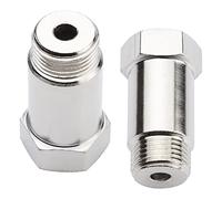 Espaciadores de Sensor O2 Konuooer 2 piezas Universal 45mm M18 * 1.5 Adaptador Espaciador de Sensor de Oxígeno O2 para Sensor de O2 y Sistema de Escape plateado