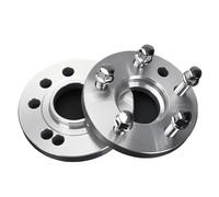 Espaciadores del adaptador de rueda 2 piezas de junta espaciadora rueda 15/20mm PCD 4x108/5x108 CB 65,1 traje espaciador para Peugeot(2PCS 15mm Silver)