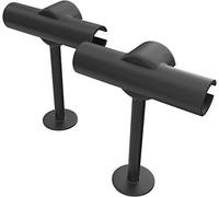 Espaciadores para Escalera de Cuerda | Estabilizadores para Escalera de Fuego de 2 a 3 Pisos | Juego de 10 Pares | Más fácil de Descender Fácil de Usar | Separadores para peldaños de Escalera Negro