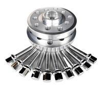 Espaciadores Rueda de Coche Espaciadores De Juntas Rueda Central Para Cubo Aluminio 10mm 57,1 5x100 5x112 Compatible Con VW Para Golf 4 5 6 Para Bora Para Polo Para Scirocco(Silver)