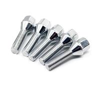 Espaciadores Rueda Tornillos Tuerca Acero Aleación Para Rueda Coche Longitud Rosca 28/35/40/45/50mm M12x1.5 M14x1.25 Para Mini E46 E34 E53 E60 E91 E36 10 Uds(Silver 40mm,M12x1.5)