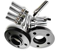 Espaciadores Ruedas 2 UNIDS 25 Mm Espaciador Rueda Coche Adaptador Junta Brida Centrada Piezas Exteriores 5x4.5 5X120 72.6 12x1.5 Compatible Con E82 E88 E30 E36 E4(Black)