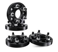 Espaciadores Ruedas Coche 2/4 Uds 5x127 71,6 M14x1.5 1/2 para Wrangler JK JL placa de brida T6-7075 espaciadores rueda adaptador ensanchado cubo aleación aluminio