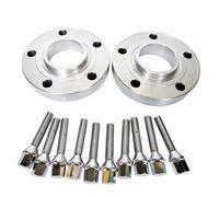 Espaciadores Ruedas Coche 2 Uds Adaptador De Junta Céntrica De Cubo Piezas De Coche Espaciadores De Rueda PCD 5x120 Rosca Cónica 66,6mm Compatible Con E26 E28 E34 E36 E38 E60(Silver)