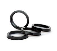 Espaciadores Ruedas Coche 4 Uds 64,1-54,1/56,6/57,1/60,1mm Anillos Céntricos De Cubo Rueda Plástico Negro Coche Separadores(64.1-54.1mm)