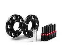 Espaciadores Ruedas Para BMW E36 E82 E88 2 Piezas 20mm 5x120mm Espaciadores Rueda Centrados 72,56mm Paso Rosca M12x1.5 Con Pernos(Black)