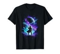 Espacio Cowboy Ciencia Ficción Silueta Galáctica Arte Occidental Camiseta