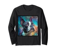 Espacio de Boston Terrier Manga Larga