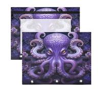 Espacio De Luz Pulpo Estuches para Lápices Transparentes para Archivador de 3 Anillas(2 Pack)