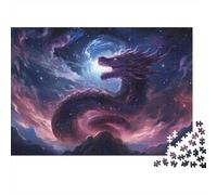 Espacio del dragón mítico Rompecabezas 1000 Piezas Nebulosa Dragón Cartón Premium para Adultos Decoración Pared para Entretenimiento Mejor Regalo Oferta 70x50cm/1000pcs