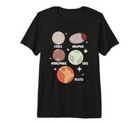 Espacio Exterior Sistema Solar Planeta Enano para Niños Camiseta Premium