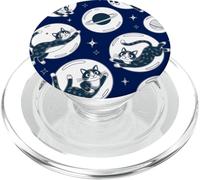 Espacio Gatos Planetas Estrellas Galaxia Felino PopSockets PopGrip para MagSafe