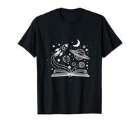 Espacio Libros Ratón de Biblioteca Astronomía Ciencia Galaxia Planeta Camiseta