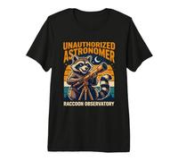 Espacio no Autorizado del observatorio de mapaches astrónomos Camiseta Premium