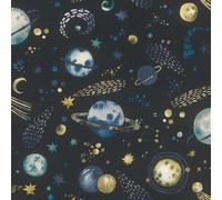 Espacio Celestial Skies Niños Pintado 300956 Azul Marino Stars Planetas Lavable