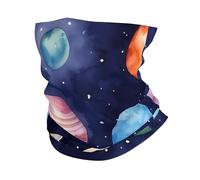 Espacio Planetas Sistema Solar Polainas De Cuello 26X30Cm Protección Solar Cuello Pañuelo Respirable Bandana para Pesca Deportes Adulto