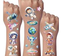 Espacio Tatuajes Temporales Niños, 12 Hojas Purpurina Tatuaje Falsos, Relleno Para Bolsas Regalo Infantil, Decoraciones Cumpleaños Fiesta Espacial, Regalos Para Niños Niñas