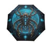 Espacio Zodiaco Escorpio Escorpión Paraguas Plegable Automático Paraguas de Viaje Mujer Niño Niña Protección UV Resistencia Viento Impermeable