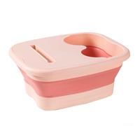 Espaciosa bañera plegable diseñada para una comodidad completa y un cuidado práctico de los pies en casa o fuera (rosa)