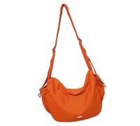 Espaciosa bolsa cruzada de nailon para el trabajo y el ocio, elegante, unisex, simple, color sólido, bolsa de hombro grande, Orange