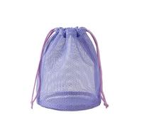 Espaciosa bolsa de natación de malla de nailon con cierre de cordón, organizador de artículos de aseo para viajes, playa, gimnasio, almacenamiento, almacenamiento ligero de accesorios de natación, P