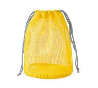 Espaciosa bolsa de natación de malla de nailon con cierre de cordón, organizador de artículos de aseo para viajes, playa, gimnasio, almacenamiento, almacenamiento ligero de accesorios de natación