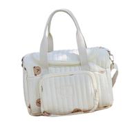 Espaciosa bolsa organizadora de pañales de bebé de dibujos animados con bolsillo para visitas al parque y reuniones familiares, bolsa de almacenamiento para guardería