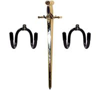 Espada ajustable flexible, gancho de pared, soporte universal para armas, soporte de pared para daga, hacha, hoja de llave, etc. Sin espada, visualización vertical/horizontal