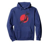 Espada con Contorno de Mapa y Bandera Samurai de Japón Sudadera con Capucha