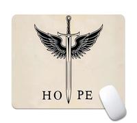 Espada De Ángel Alado Esperanza Alfombrilla para Ratón Antideslizante Alfombrilla De Ratón Portátil Alfombrillas De Mouse para Hogar Pc Juego 25X30Cm