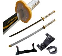 Espada de Anime para Cosplay - Espada Demon Slayer de 41 Pulgadas con Soporte para Espada y cinturón Katana Réplica de Espada Cosplay Anime Textura Original Escenario y Regalo