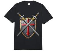 Espada de Caballero con Cruz para Caballeros Medievales REN Faire Joust Comfort Colors Adult Heavyweight T-Shirt