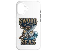 Espada De Los Mares Pirata Cutlass Anchor Jolly Nautical Roger Carcasa para iPhone 16