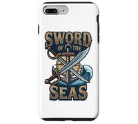 Espada De Los Mares Pirata Cutlass Anchor Jolly Nautical Roger Carcasa para iPhone 7 Plus/8 Plus
