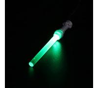 Espada de luz verde compatible con iluminación Lego DIY/MOC (1 paquete 1), sable de luz compatible con Lego y otros ladrillos de marca mayor, alimentación a través de USB