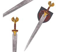 Espada Decorativa de Rhaenyra Targaryen - Alas de Fuego 102 cm, Acero con Acabado Valyrio, con Soporte