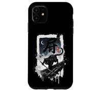Espada Katana Samurai Ninja para Techo de Gatito Negro, Arte japonés Carcasa para iPhone 11